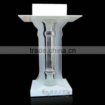 Acrylic Lectern With Crystal Column/ Cheap Acrylic Pulpit photo-4