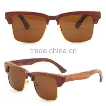 Fashion Red wingceltis wood half frame sunglasses manufacturer wholesales