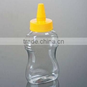 Plastic clear squeezable pet ketchup bottle with food grade