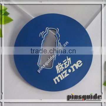 Producing Customer Country Flag Logo Eco-friendly Rubber Thinness Flashing Coaster