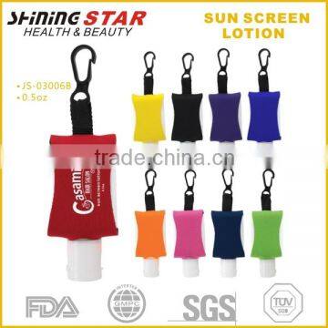 2016 new unique windshield sunscreen lotion with neoprene holder