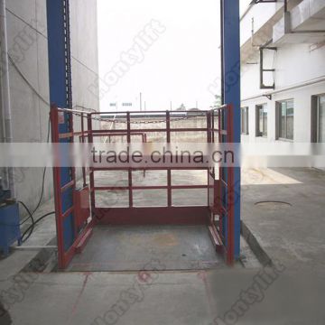 2015 CE Lead rail cargo lift outdoor lift elevators