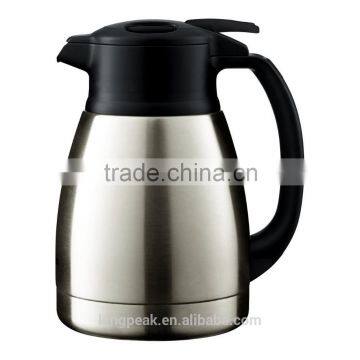 2015 hot sale stainless steel double wall vacuum insulated coffee pot/Stainless Steel Thermal Carafe with handle