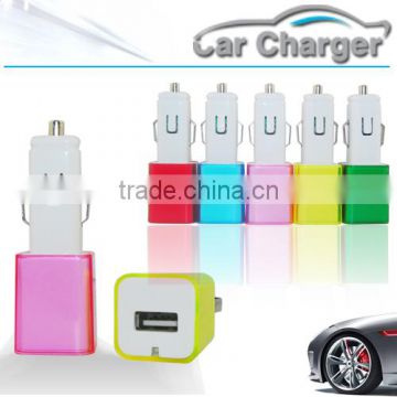 New Arrival~Latest Unique Design Colorful USB Car Charger for Smartphone/Tablet