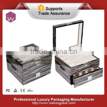 Piano Finish Wooden Watch Keep Box With Slots photo-3