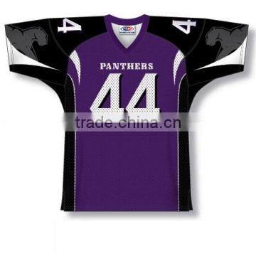 Polyester Spandex custom Sublimated Panthers American Football Jersey/Shirt