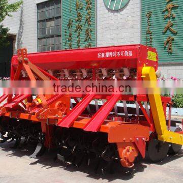 Small tractor mounted 16 rows rotary tillage seeder