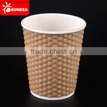 Disposable 8oz coffee kraft paper pineapple cup