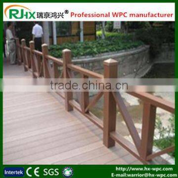 Long lifespan wood plastic composite deck for outdoor fencing and handrailing