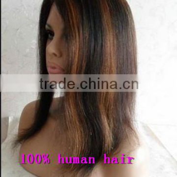 Gorgeous! fashional two tone, cambodian virgin hair lace front wig