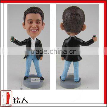 custom your bobble head by 100% handmade handsome guy