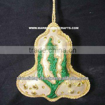 Zari Embroidery Christmas Hanging Christmas Tree Decoration