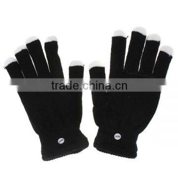 Novelty 7 Mode LED Rave Light Finger Lighting Flashing Glow Gloves White/Black for Concerts Raves Clubs Hip-hop etc