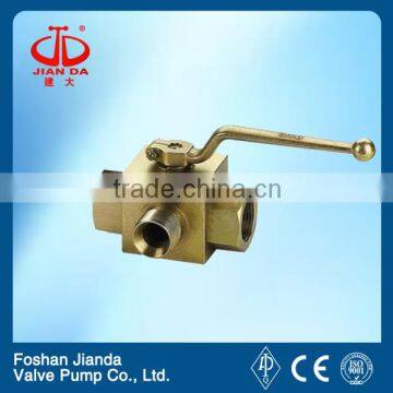 2'' threaded type brass 3 way ball valve