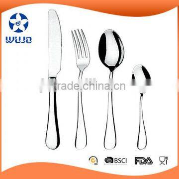 plain hotel and restaurant stainless steel flatware set