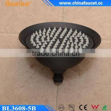 Bathroom Black Round Sucker Shape Waterfall Wall Mounted Overhead Shower photo-2