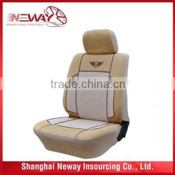 yellow car seat cover with your logo prited on the cover