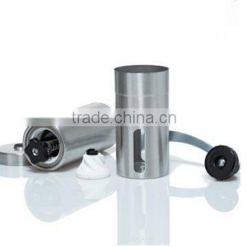 Customized Stainless Steel Manual Ceramic Burr Mill Coffee Grinder With Logo photo-4
