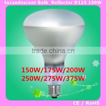 reflector forsted bulb R125 E27 incandescent filament lamp high power