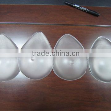 tear drop eco-friendly high quality transparent silicone breast forms for breast augmentation