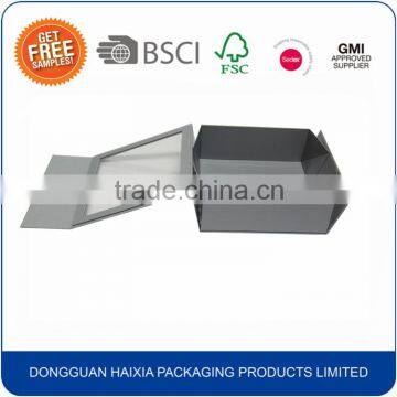 Custom design pvc window folding magnetic gift box