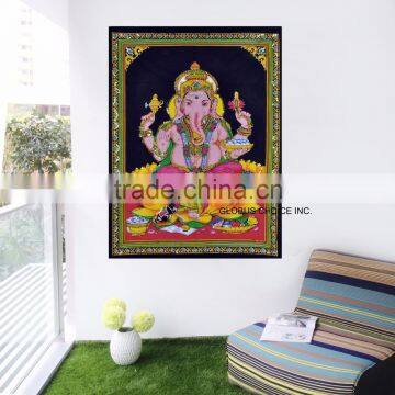 Indian Lord Ganesha Yoga Cotton Hippie Tapestry