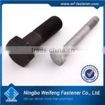 High strength good price zhejiang fastener manufacturers ms hex bolts with zinc plated made in China