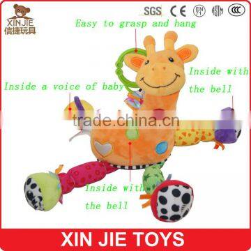 Custom Squeaky Deer Soft Baby Toy Good Quality Plush Baby Toy With Bell photo-6