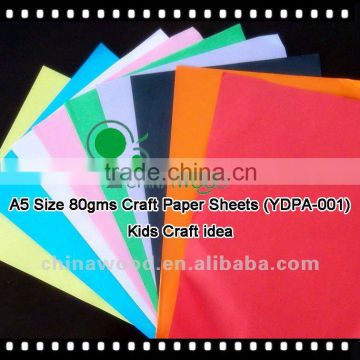 A5 (148X210MM) 80gms Craft Paper Sheet for Kids DIY Project