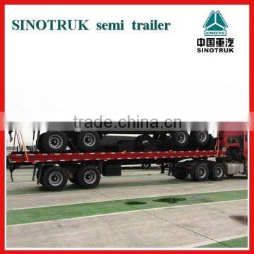 2016new High Quality Low Price China Factory 20ft 40ft 3axle Container Flatbed Semi Trailer for Sale