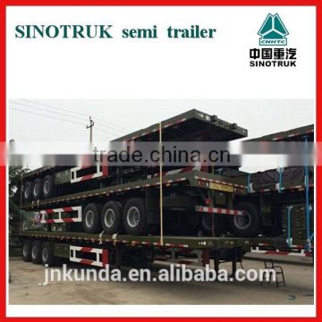 tri Axle 40ft/20ft container flatbed Trailer with container lock