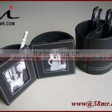 Wedding Leather Pen Holder With Photo Frame photo-2