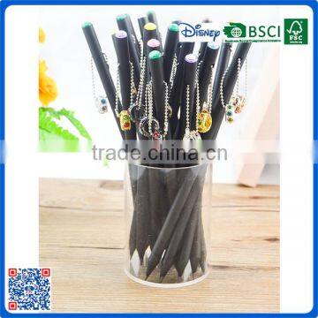 high quality OEM black wooden pencil without eraser for gift