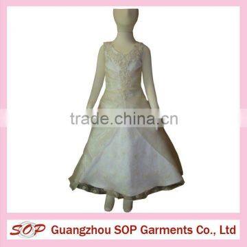 Elegant silk polyester satin flower girls dresses