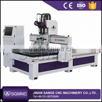 Multi spindle router cnc woodworking machine , automatic cnc wood cutting machine for wood door panel furniture