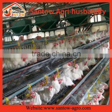 Automatic feeding and drinking hen farm cage