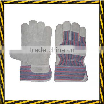 Cheap cow split leather safety gloves, industrial leather safety gloves