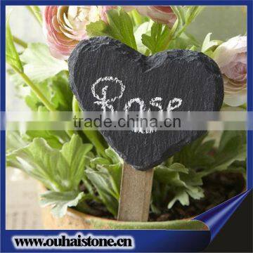 slate hearts hanging slate heart decoration heart plant label