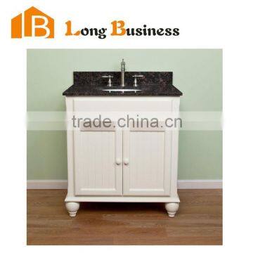 LB-LX2217 White lacquer wooden bath storage cheap cabinet vanity