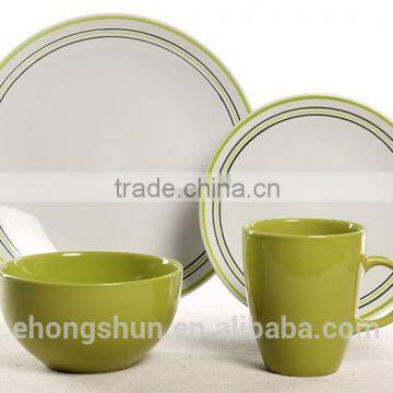 Ceramic Dinner Set/ Stoneware Dinner Set Color Glazed Yellow Color photo-6