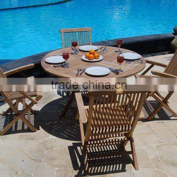 Solid Teak Wood Garden Outdoor Dining Table & Four Chairs Set NFG04