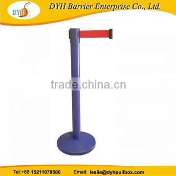 Bank queue line control barrier powder coating retractable barrier post