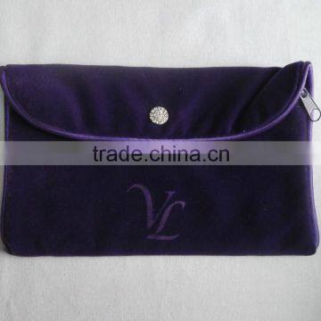 plain purple custom cosmetic bag