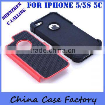 2014 Hot Design Soft Silicon Case With Hard Back Case For IPhone 5 5S photo-6