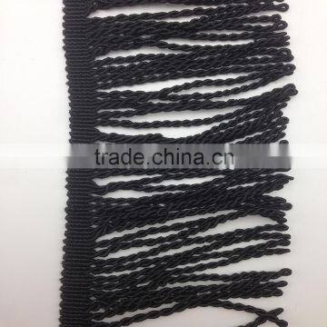 upholstery drapery craft black bullion fringe blended polyester trim