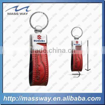 high grade car brand custom metal real genunine leather key chain