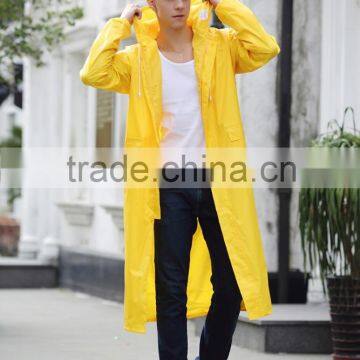 High quality outdoor waterproof long raincoat durable breathable men raincoat