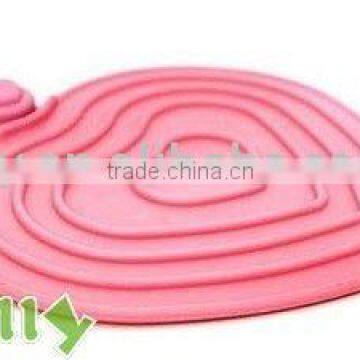 2013 the hottest beautiful pink leaf design silicon cup mat