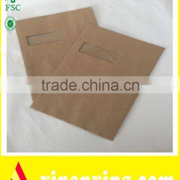 22.5*34 cm with Window 10.5*4 cm Handmade Kraft Paper Brown Envelopes