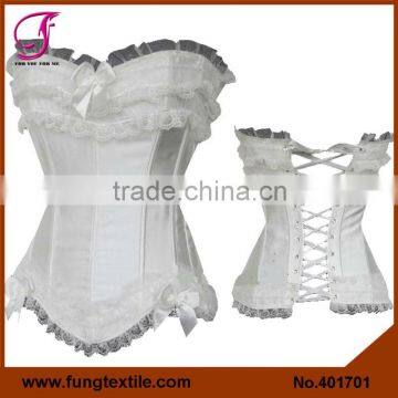 401701Woman Satin Wedding Bridal White Wonder Woman Corset